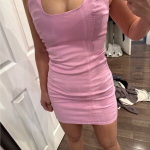 Forever 21 Pink Scoop-Neck Bodycon Mini Dress